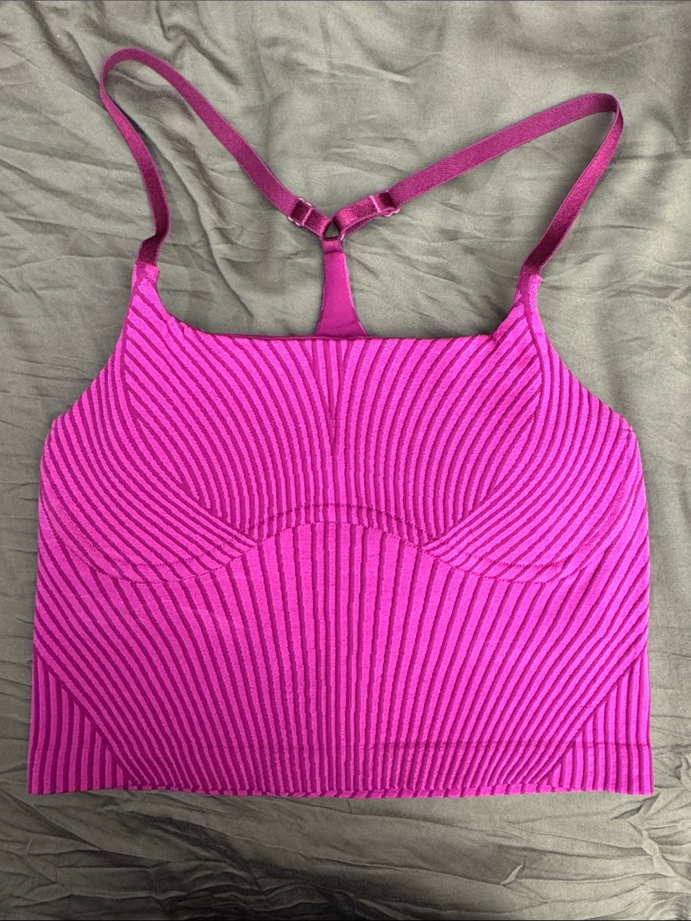 lululemon athletica Ribbed Crop Bralette - Fuchsia